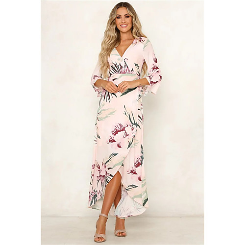 

Women's Blushing Pink Dress Sheath Floral S M