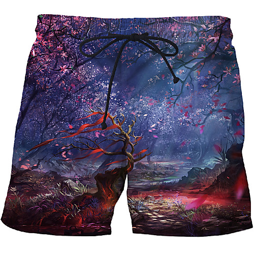 

Men's Sporty / Exaggerated Sweatpants / Shorts Pants - 3D / Geometric Pattern / 3D Print Print Rainbow US32 / UK32 / EU40 US34 / UK34 / EU42 US36 / UK36 / EU44
