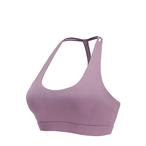 

Women's Sports Bra Bralette Y Back Running Fitness Jogging Breathable Soft Padded Medium Support Pink White Black Solid Colored / Stretchy
