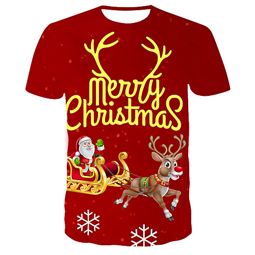 

Men's Daily T-shirt - 3D Print Red