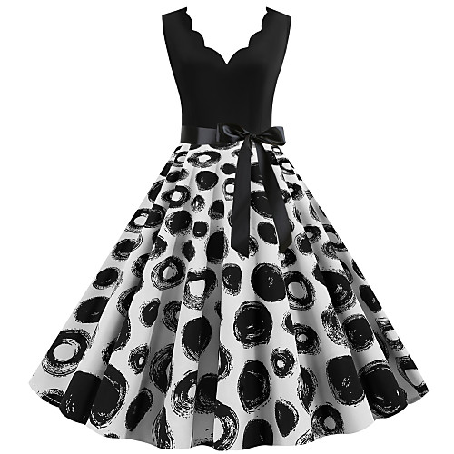 

Women's Red Black Dress Street chic Daily Going out Sheath Floral Print Print S M