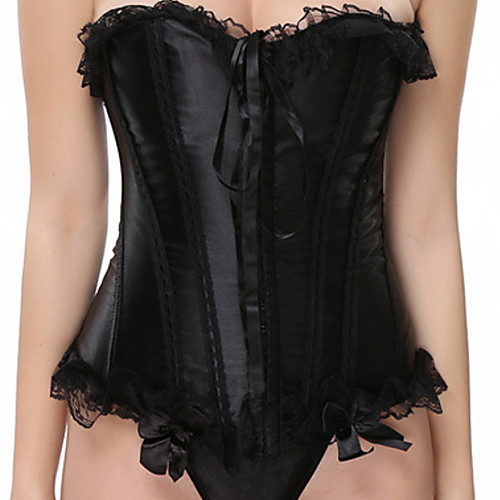 

Women's Zipper Overbust Corset Black S M L