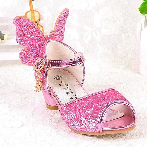 

Girls' Comfort / Novelty / Flower Girl Shoes Microfiber Sandals Little Kids(4-7ys) / Big Kids(7years ) Walking Shoes Bowknot Pink / Gold / Blue Summer / Fall / Wedding / Party & Evening / Peep Toe