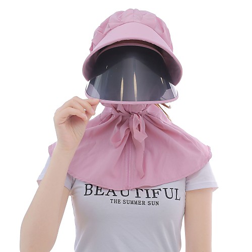 

Hiking Cap Hat 1 PCS Sunscreen Breathable Ultraviolet Resistant Dust Proof Solid Color Polyester / Cotton Blend Autumn / Fall Spring Summer for Men's Women's Hunting Fishing Climbing Dark Pink Pink