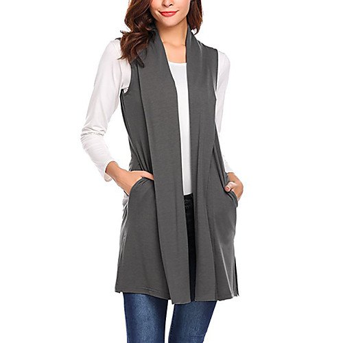 

Women's Daily Weekend Basic / Elegant Tunic - Solid Colored Patchwork Brown