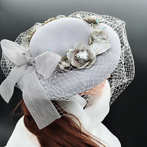 

Net Fascinators with Flower 1 Piece Wedding / Tea Party Headpiece