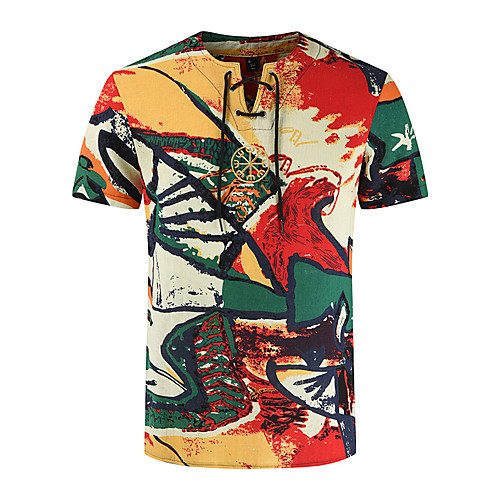 

Men's Daily T-shirt - Floral Rainbow