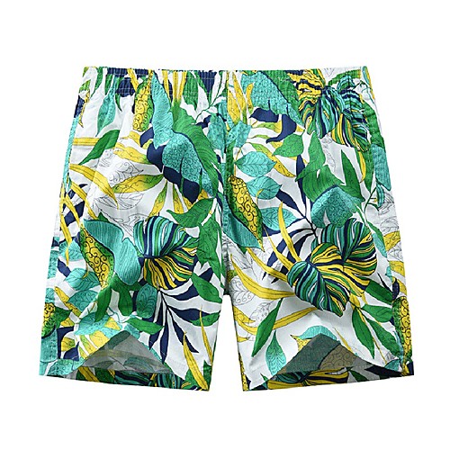 

Men's Sporty / Basic Shorts / Bermuda shorts Pants - Floral / Print / Geometric Pattern Black & White, Sporty / Print Yellow Green US34 / UK34 / EU42 US36 / UK36 / EU44 US38 / UK38 / EU46