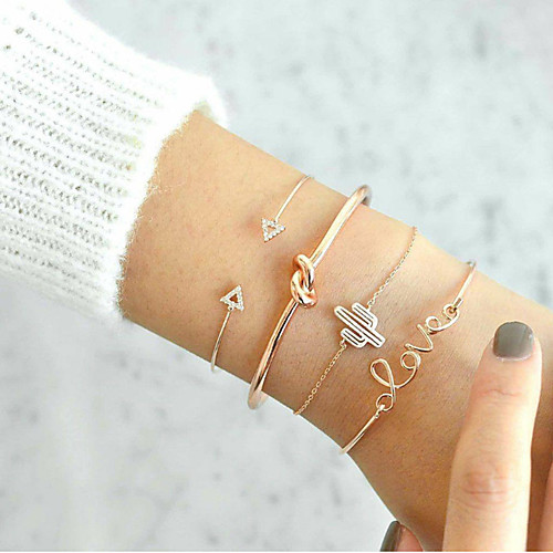 

Women's Bracelet Classic Wedding Birthday Vintage Theme European Trendy Casual / Sporty Ethnic French Alloy Bracelet Jewelry Gold For Date Festival