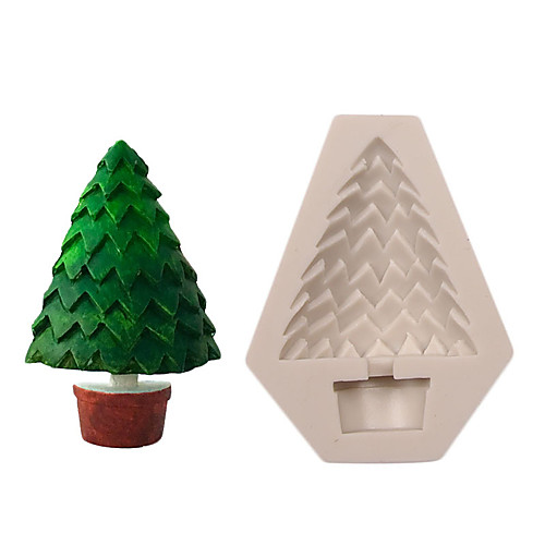 

3D Pine Tree Christmas Tree Silicone Cake Decoration Mold DIY 1pc