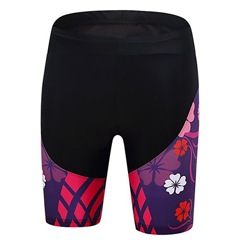 

21Grams Women's Cycling Shorts Bike Shorts Padded Shorts / Chamois Pants Breathable 3D Pad Quick Dry Sports Patchwork Floral Botanical Black / Red Mountain Bike MTB Road Bike Cycling Clothing Apparel