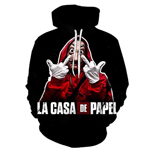 

Inspired by la casa de papel Dali Cosplay Costume Hoodie Polyster Print Printing Hoodie For Men's / Women's