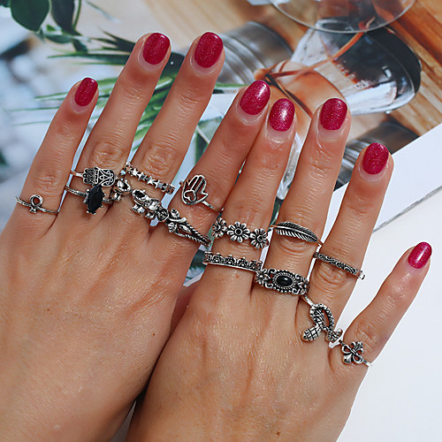 

Women's Ring 1 set Silver Alloy Elegant Holiday European Festival Jewelry