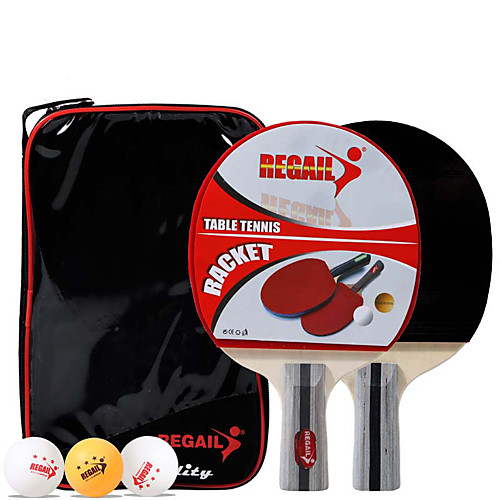 

Ping Pong Paddles Indoor Table Tennis Wearproof Durable 1 set 2 Ping Pong Paddles 3 Ping Pong Balls Indoor Athleisure
