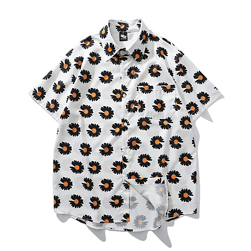

Men's Daily Basic Shirt - Floral / Scenery Print Blue
