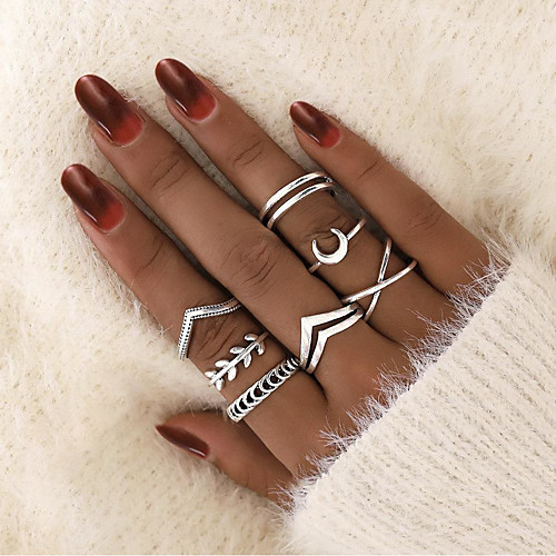

Women's Ring 1 set Silver Alloy Round Party Evening Formal Jewelry Wearable
