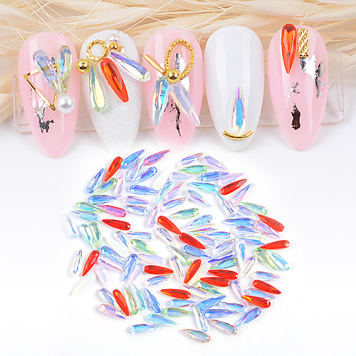 

150 pcs Transparent Crystal Nail Jewelry Rhinestones For Finger Nail Fantacy Drop nail art Manicure Pedicure Daily Colorful
