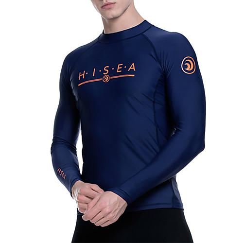 

HISEA Men's Diving Rash Guard Top UV Sun Protection Breathable Quick Dry Long Sleeve Swimming Snorkeling Patchwork Autumn / Fall Spring Winter