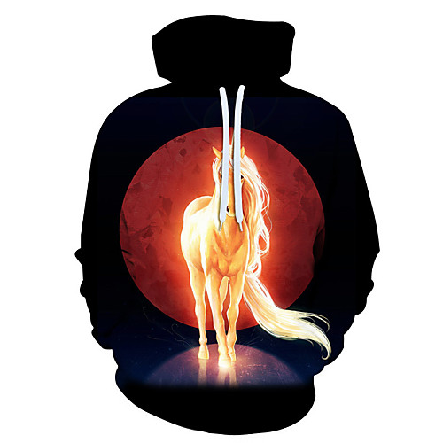 

Men's 3D Print / Casual Hoodie - 3D / Cartoon / Character Rainbow US32 / UK32 / EU40