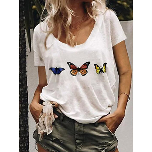 

Women's Daily T-shirt - Animal White