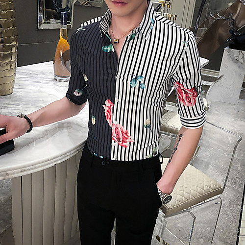 

Men's Daily Basic Shirt - Geometric White