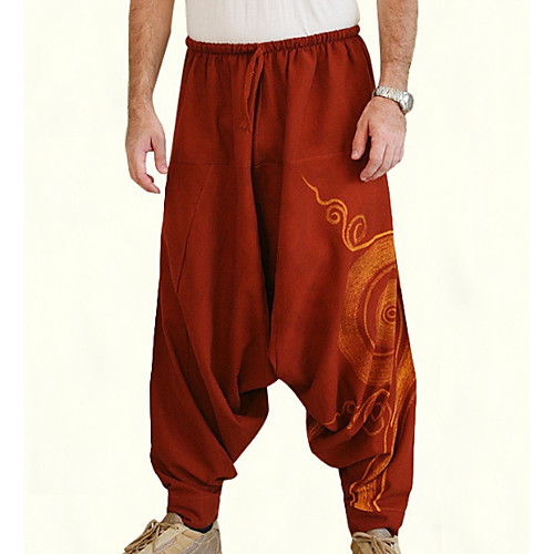 

Men's Basic Harem Pants - Solid Colored Red Blue Brown US34 / UK34 / EU42 US36 / UK36 / EU44 US38 / UK38 / EU46