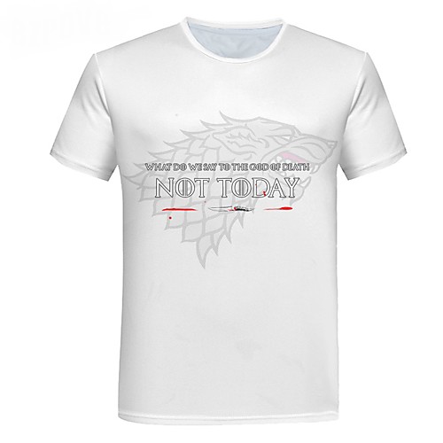 

Men's Daily Sports Basic / Exaggerated T-shirt - Geometric / Color Block / 3D Print White