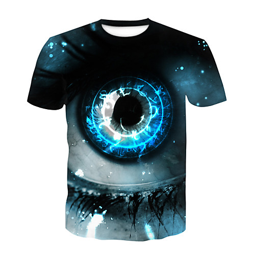 

Men's Daily Sports Basic T-shirt - Galaxy / Color Block / 3D Print Rainbow