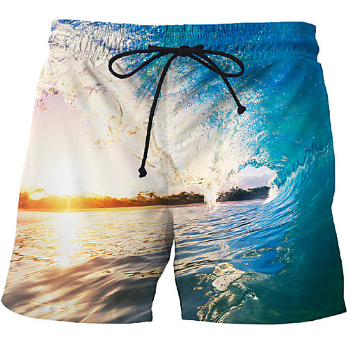 

Men's Sporty / Exaggerated Sweatpants / Shorts Pants - 3D / Geometric Pattern / 3D Print Print Rainbow US32 / UK32 / EU40 US34 / UK34 / EU42 US36 / UK36 / EU44