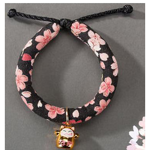 

Cat Collar Adjustable Soft Safety Flower Cotton Yellow Red Fuchsia 1pc