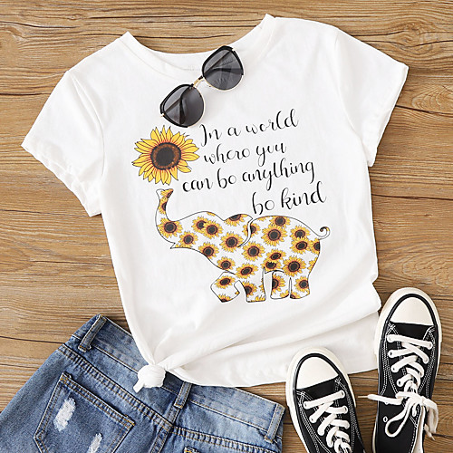 

Women's Daily T-shirt - Cartoon White