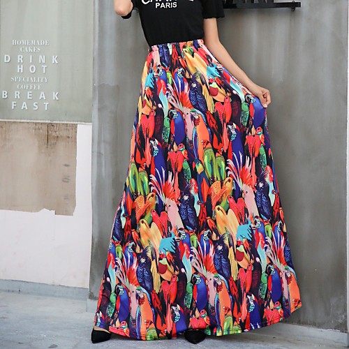 

Women's Holiday / Formal Evening Boho Trumpet / Mermaid Skirts - Animal Print Rainbow One-Size