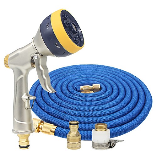 

15 Meter Magic 3 Times Telescopic Hose Home Multi-function Car Garden Garden Watering High-pressure Car Wash Water Gun Set