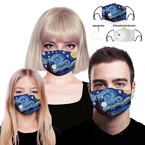 

Mask Filter Element Women's Polyester Spandex One-Size Rainbow 1pc / pack Adults Layered Mesh Sport Home All Seasons