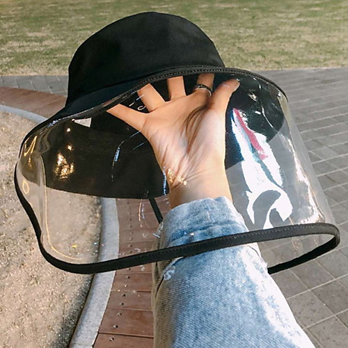 

Unisex Basic PU Cotton Sun Hat-Solid Colored All Seasons Black