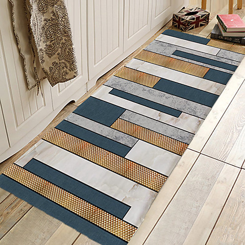 

1pc Modern Stripe Flooring Pattern Bath Mats / Bath Rugs Coral Velve Geometric / Abstract 5mm Bathroom New Design