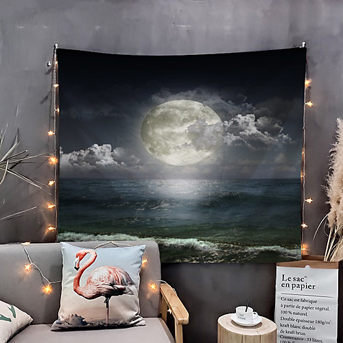 

Home Living The Night MoonTapestry Wall Hanging Tapestries Wall Blanket Wall Art Wall Decor Big Moon Tapestry Wall Decor