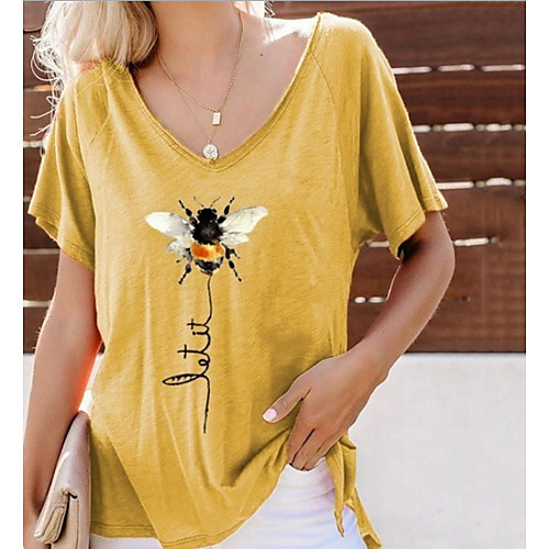

Women's Daily T-shirt - Geometric Yellow