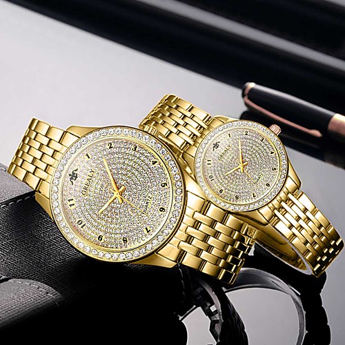 

Unisex Steel Band Watches Elegant Minimalist Silver Gold Alloy Chinese Quartz Gold White Silver Casual Watch Large Dial 30 m 1 pc Analog One Year Battery Life