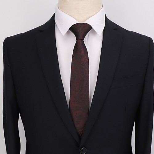 

Men's Party / Work / Basic Necktie - Print / Jacquard / Solid Colored