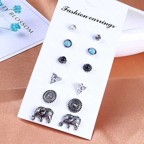 

Women's Earrings Holiday Wedding Birthday Romantic Earrings Jewelry Silver For Date Street Festival 1 set