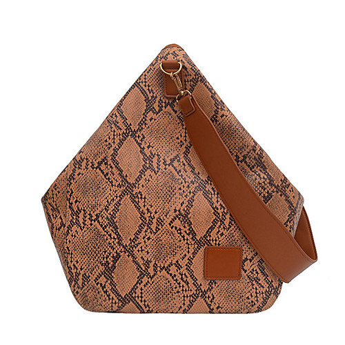

Women's Polyester / PU Crossbody Bag Geometric Pattern Dark Brown / Brown