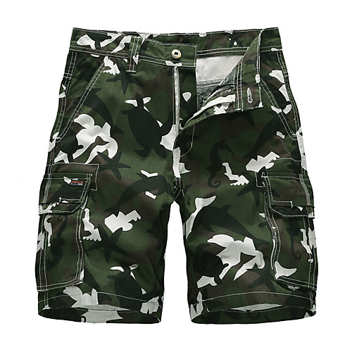 

Men's Hiking Shorts Hiking Cargo Shorts Camo Outdoor Breathable Ultra Light (UL) Sweat-wicking Comfortable Cotton Shorts Bottoms Hunting Fishing Climbing Army Green Dark Gray Khaki 28 29 30 31 32