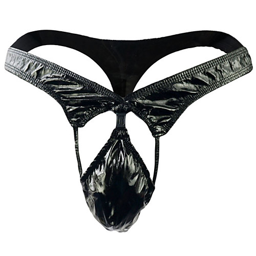 

Men's Cut Out G-string Underwear - Normal Low Waist Black One-Size