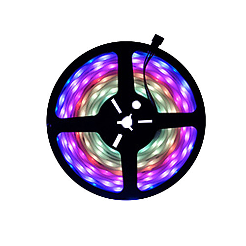 

5m Flexible LED Light Strips / RGB Strip Lights 300 LEDs SMD5050 10mm 1pc Multi Color Party / Self-adhesive / Color Gradient 12 V