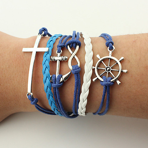 

Women's Bracelet Classic Wedding Birthday Vintage Theme European Trendy Casual / Sporty Ethnic French Alloy Bracelet Jewelry Blue For Date Festival