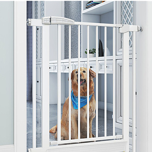 

Dog Cat Pet Gate Expansion Panels Washable Durable Pressure Mounted Plastic Steel Stainless S L White 1 Piece