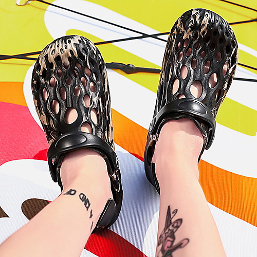 

Men's PU Spring & Summer Clogs & Mules Breathable Black and White / White / Green / Black / Yellow