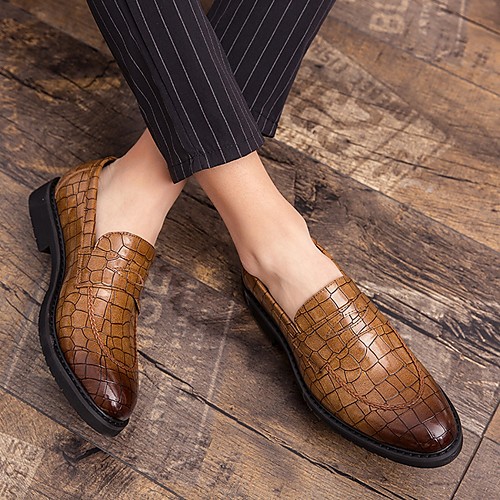 

Men's PU Spring & Summer Classic Loafers & Slip-Ons Brown / Black