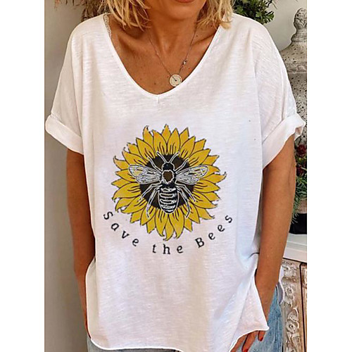 

Women's Daily T-shirt - Cartoon White